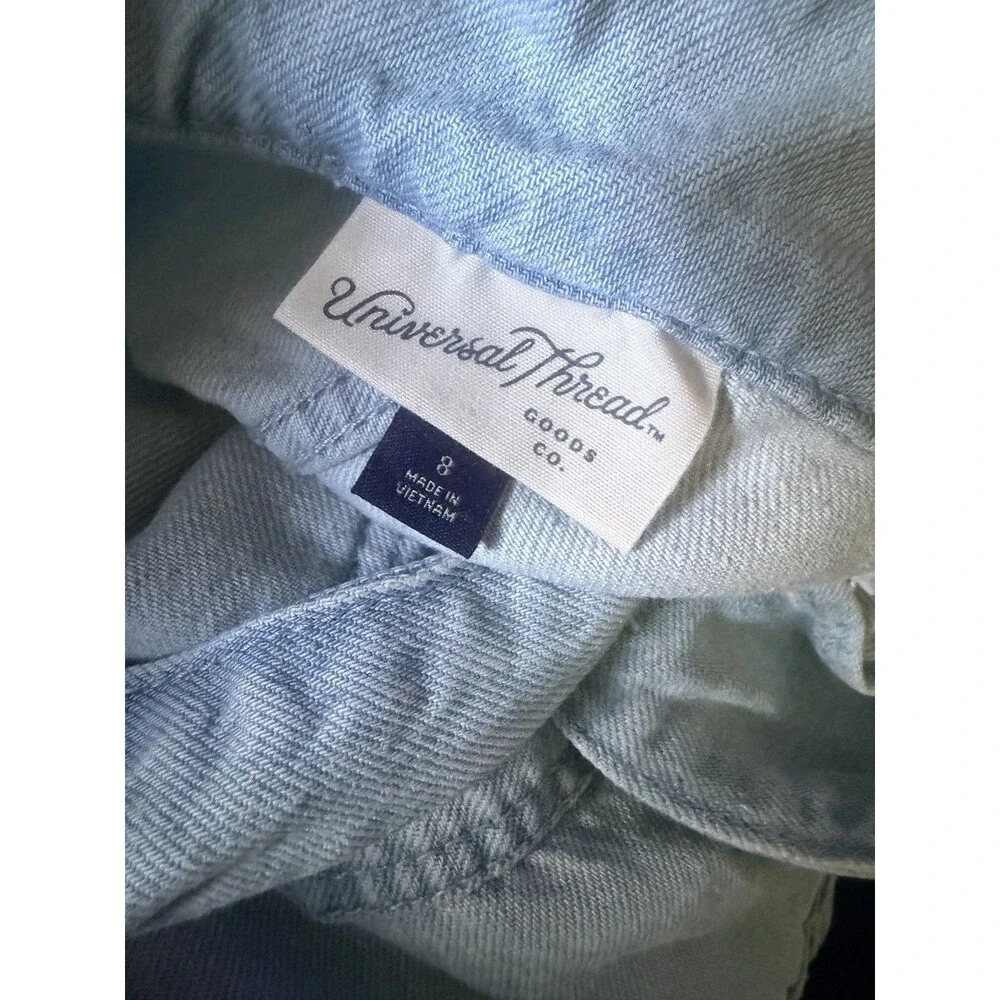 Universal Thread Jumpsuit Womens Sz 8 Utility Baggy Denim Boiler Suit New